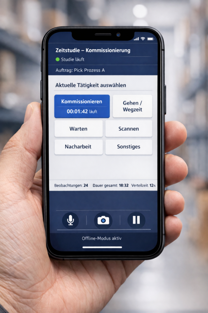Screenshot Zeitstudie Screenshot Zeitstudie
